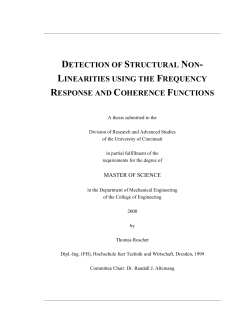 2000-Roscher-Detection of Structural Nonlinearities Using the frequency Response and Coherence Functions