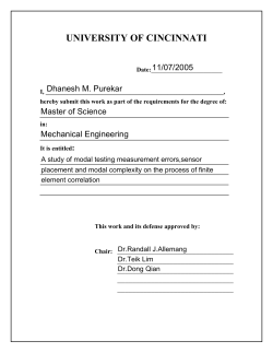 2005-Purekar-Experimental Correlation of Finite Element Models