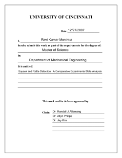 2007-Mantrala-Squeal and Rattle Detection : A Comparative Experimental Data&nbsp;Analysis