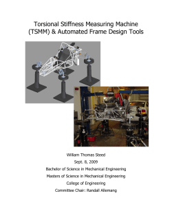 2009-Steed-Torsional Stiffness Measuring Machine&nbsp;(TSMM) Automated Frame Design Tools