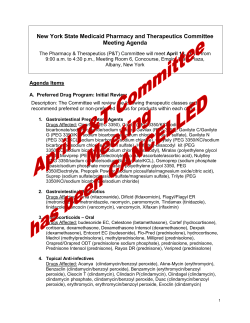 The April 18, 2013 Meeting has been CANCELED