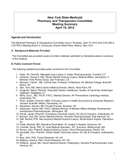 April 19, 2012 Meeting with Commissioner Final Determinations - updated 06/30/2012 (PDF, 105KB, 15pg.)