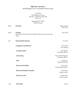 September 27, 2013 - Agenda
