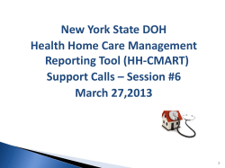 March 27, HH-CMART Weekly Support Call #6