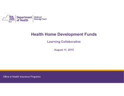 Health Home Development Funds