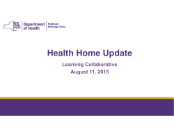 Health Home Update