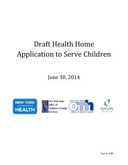 DRAFT Health Home Application to Serve Children