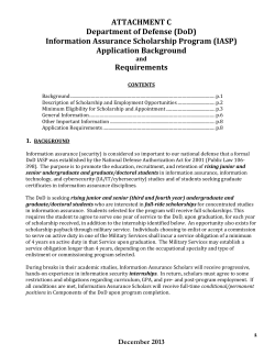 Scholarship and Vacancy Announcement 2014