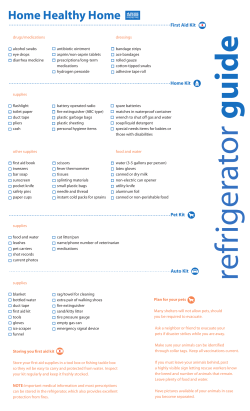 Home Healthy Home Refrigerator Guide