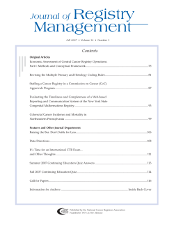 Evaluating the Timeliness and Completeness of a Web-based Reporting and Communication System of the New York State Congenital Malformations Registry