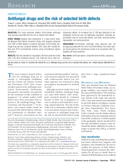 Antifungal drugs and the risk of selected birth defects