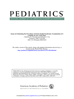 Issues in Estimating the Prevalence of Fetal Alcohol Syndrome: Examination of 2 Counties in New York State