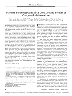Maternal periconceptional illicit drug use and the risk of congenital malformations