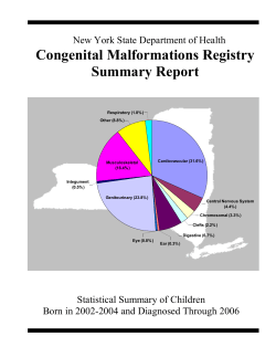 Congenital Malformations 2002-2004 Annual Report