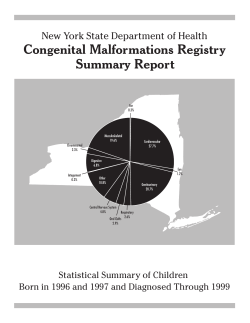 Congenital Malformations 1996 Annual Report