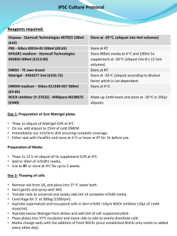 iPSC Culture Protocol