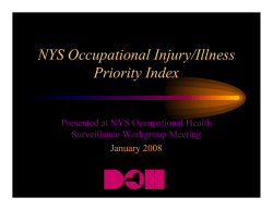 The NYS Occupational Injury/Illness Priority Index