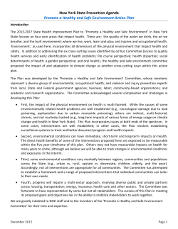 Promote a Healthy and Safe Environment Action Plan - Complete printable version