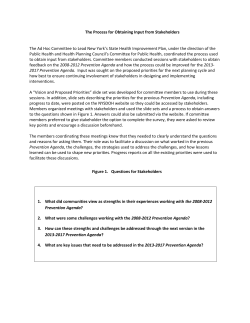 Stakeholder Feedback