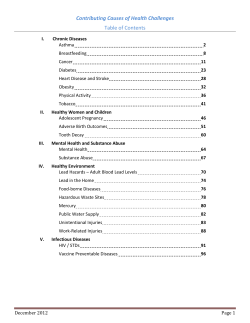Contributing Causes of Health Challenges