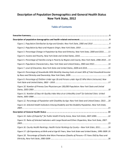 Description of Population and General Health Status