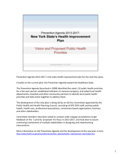 proposed a vision, overarching goals and new priorities