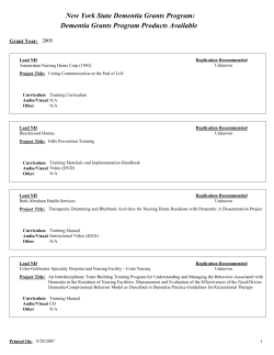 Products Produced From Grant Projects