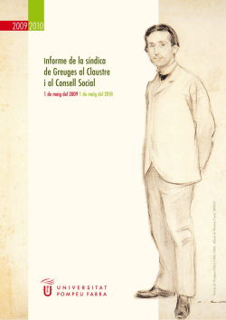 l'informe anual del s&iacute;ndic de Greuges de la UPF