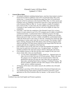Klamath County 4-H Horse Rules