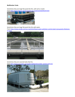 Biofiltration tanks