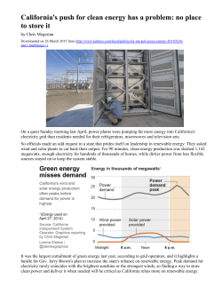 LA Times: California's power storage problem