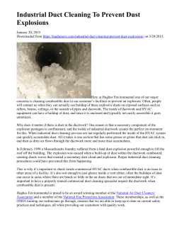 Hughes Environmental Dust Buildup in Ducts