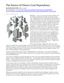 NYT article: Source of China's air pollution problem