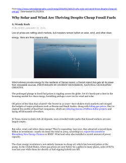 Alternative viewpoint of solar and wind from National Geographic