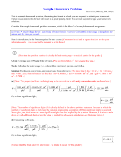 Sample homework problem in proper format