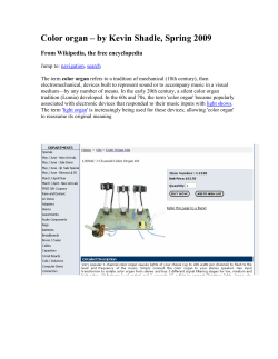 Color organ using filters