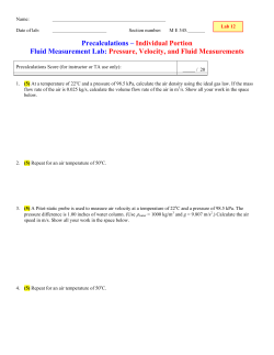 Lab 12 (pdf) - Fluid Measurements