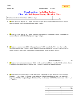 Lab 6 (pdf) - Filters