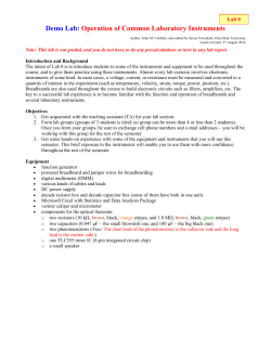 Lab 0 (doc) - Demo lab and form lab groups