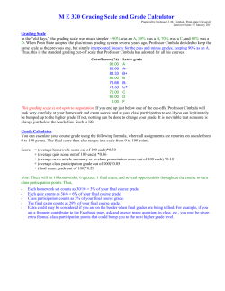 Grading Scale and Grade Calculator