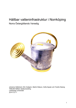 H llbar vatteninfrastruktur i Norrk ping - Norra sterg tlands Venedig