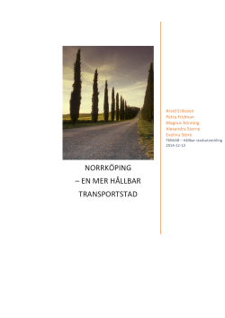 Norrk ping - en mer h llbar transportstad