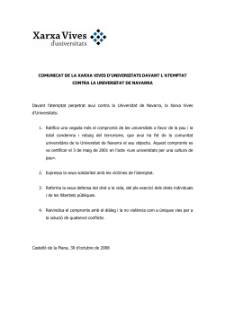 Comunicat de la Xarxa Vives