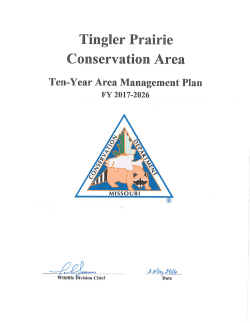 2017 Tingler Prairie Conservation Area Management Plan