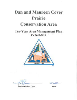 2017 Dan and Maureen Cover Prairie Conservation Area Management Plan