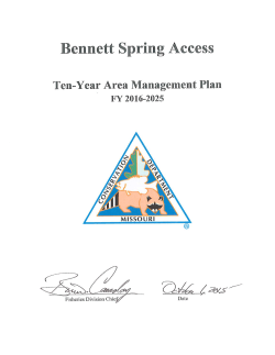 2016 Bennett Spring Access Management Plan