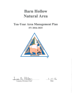 2016 Barn Hollow Natural Area Management Plan