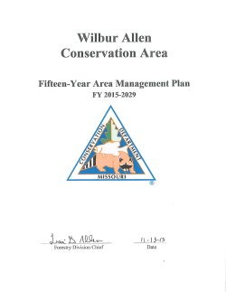 2015 Wilbur Allen Conservation Area Management Plan