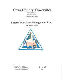 2015 Texas County Towersites Area Management Plan