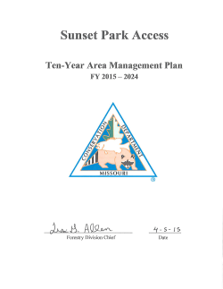 2015 Sunset Park Access Management Plan